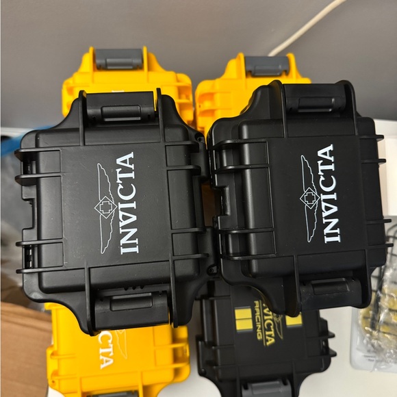 Invicta Black and Yellow Watch bundle of 5 Cases - Picture 2 of 4